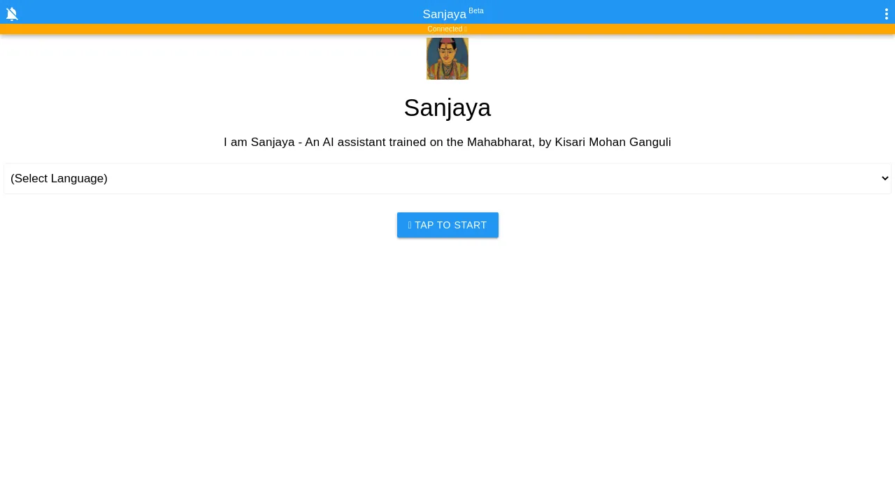 Sanjaya chatbot screenshot