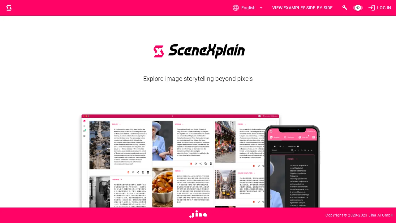 SceneXplain screenshot