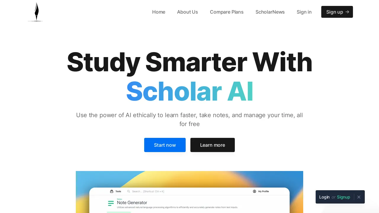 ScholarAI screenshot