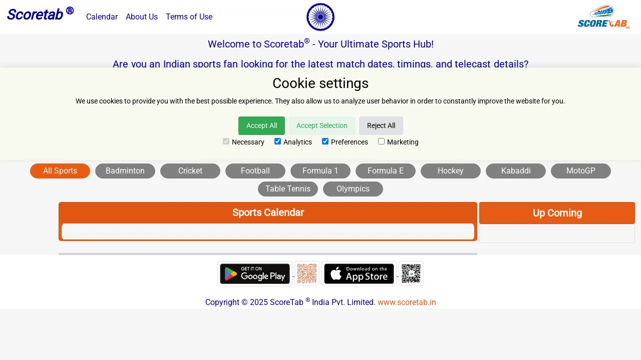 Scoretab screenshot