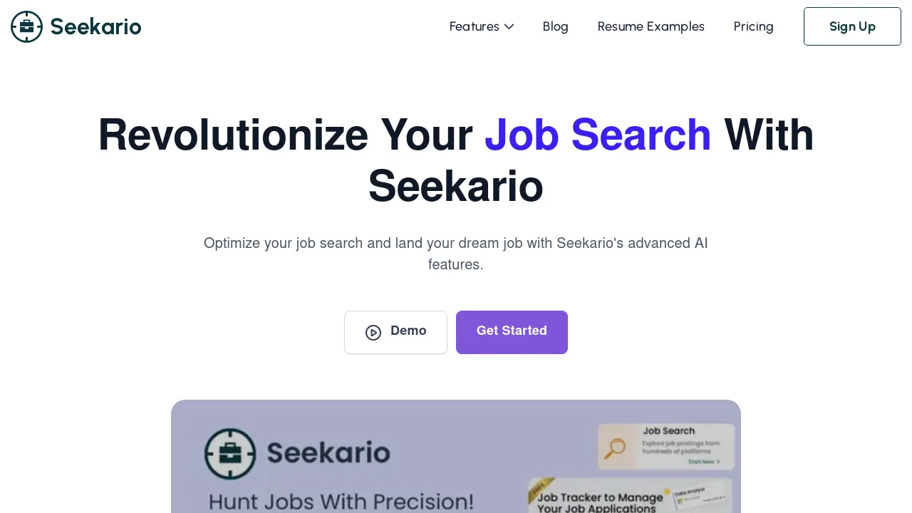 Seekario screenshot