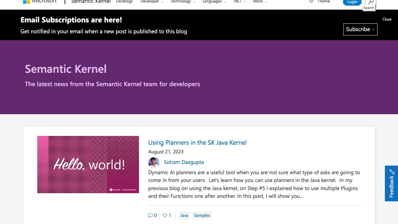 Semantic Kernel (SK) screenshot