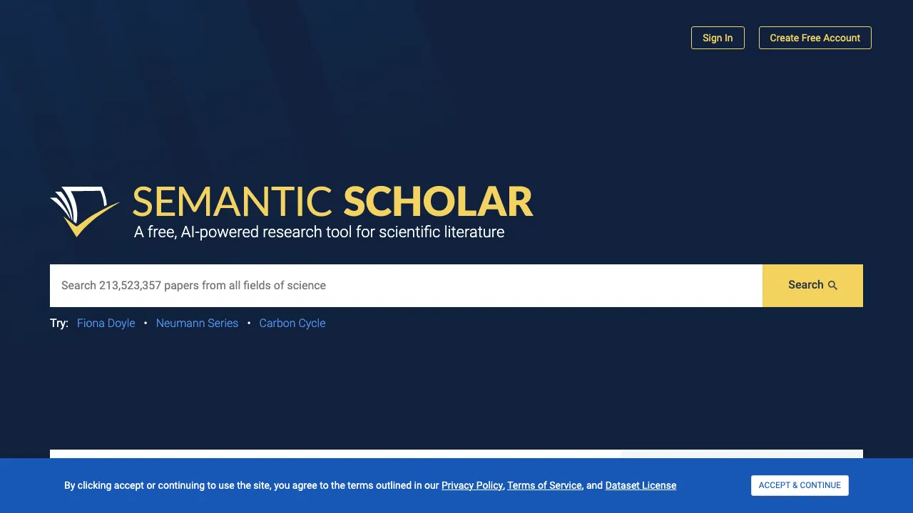 Semanticscholar screenshot