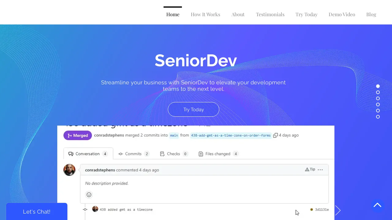 SeniorDev screenshot