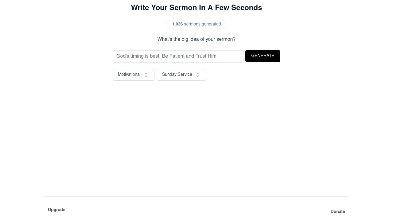 SermonGPT screenshot