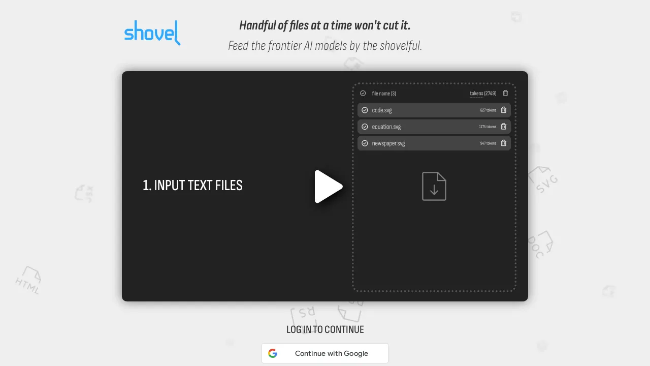 Shovel AI: Batch edit text files screenshot