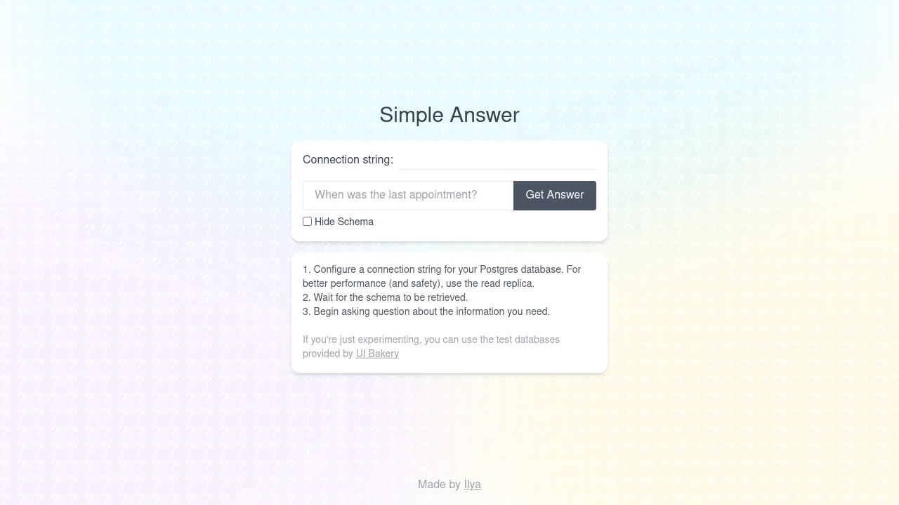 Simple Answer screenshot