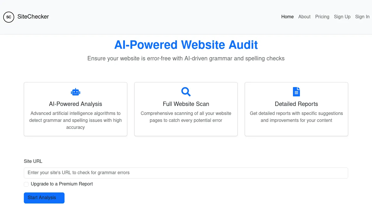 SiteChecker screenshot