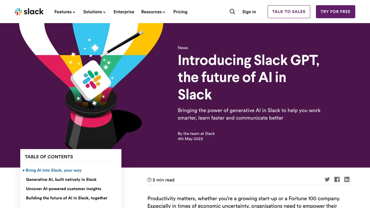 Slack GPT screenshot