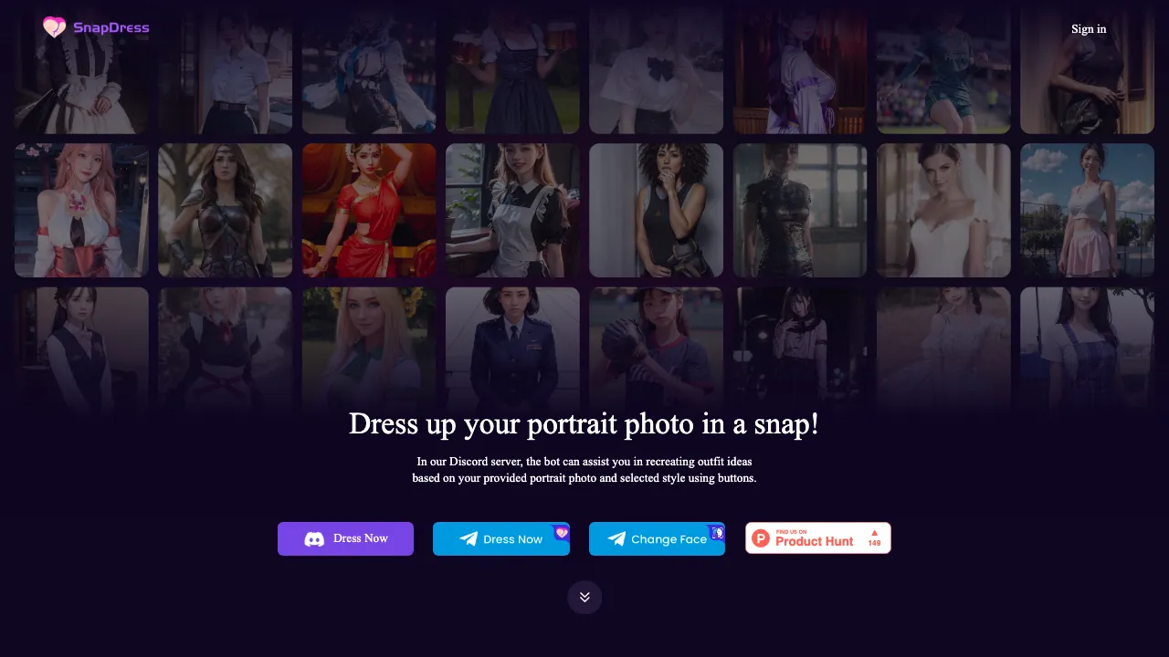 SnapDress screenshot