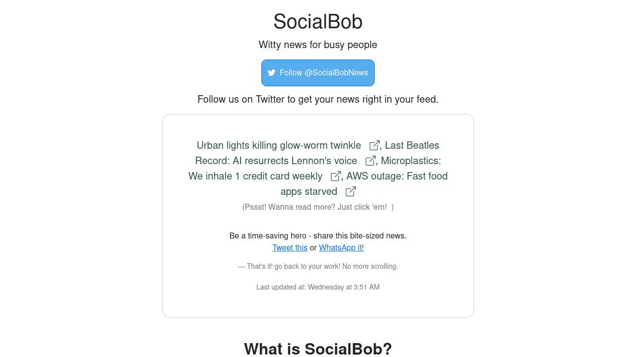 SocialBob News screenshot