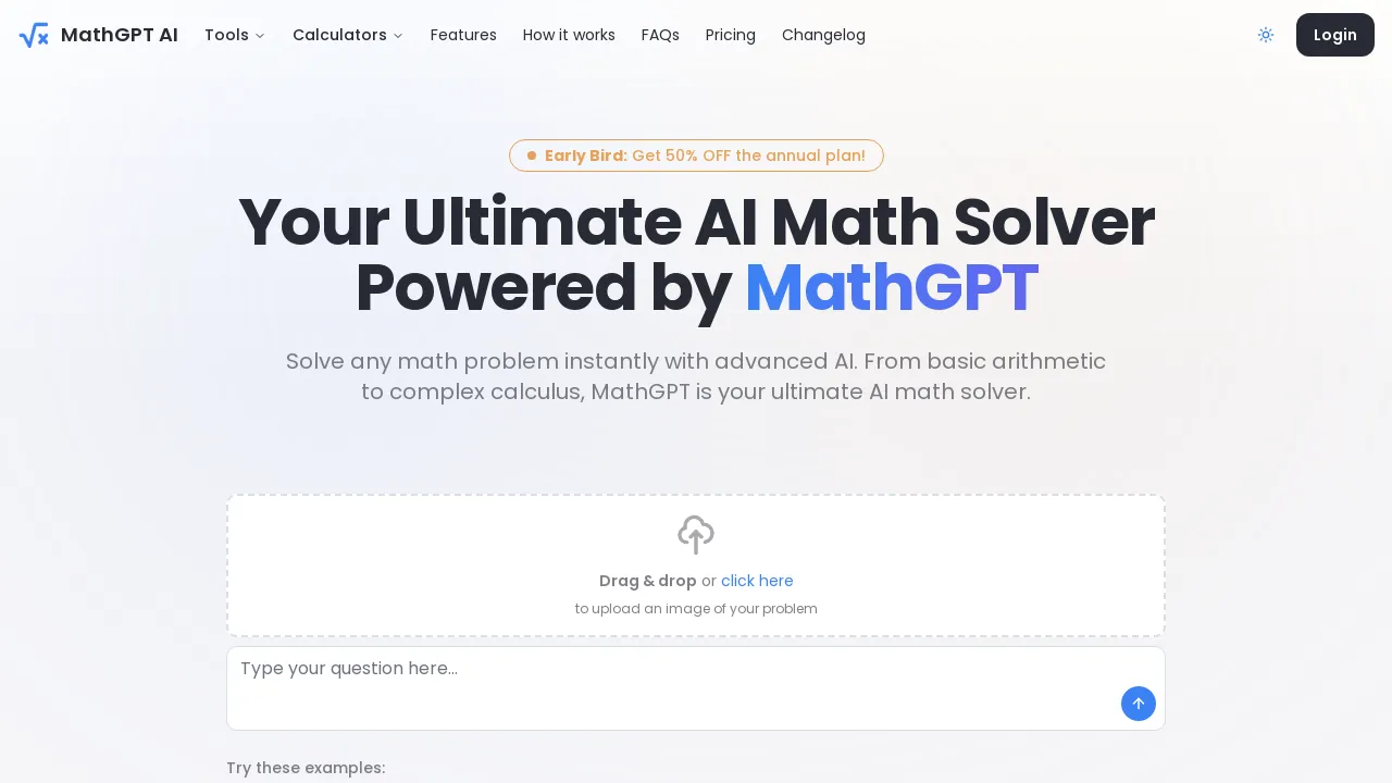Solve Math Problems Instantly with MathGPT
