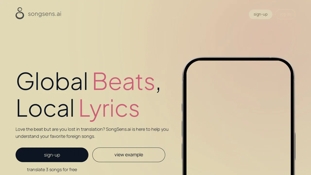 SongSens.ai screenshot