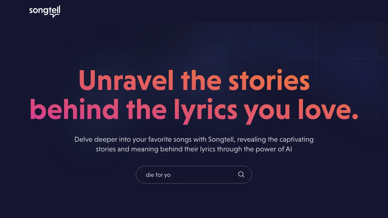 Songtell screenshot