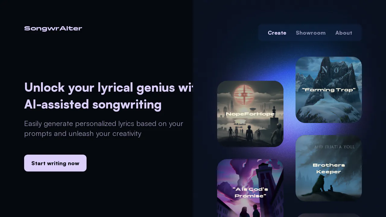 Songwraiter screenshot