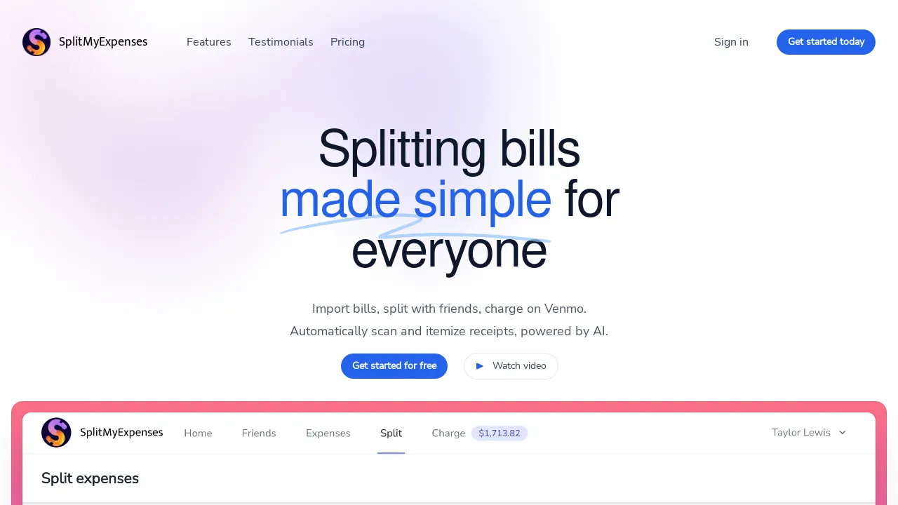 SplitMyExpenses screenshot