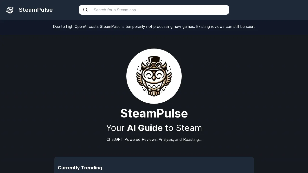 SteamPulse screenshot