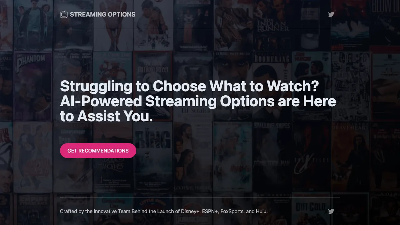 Streaming Options screenshot