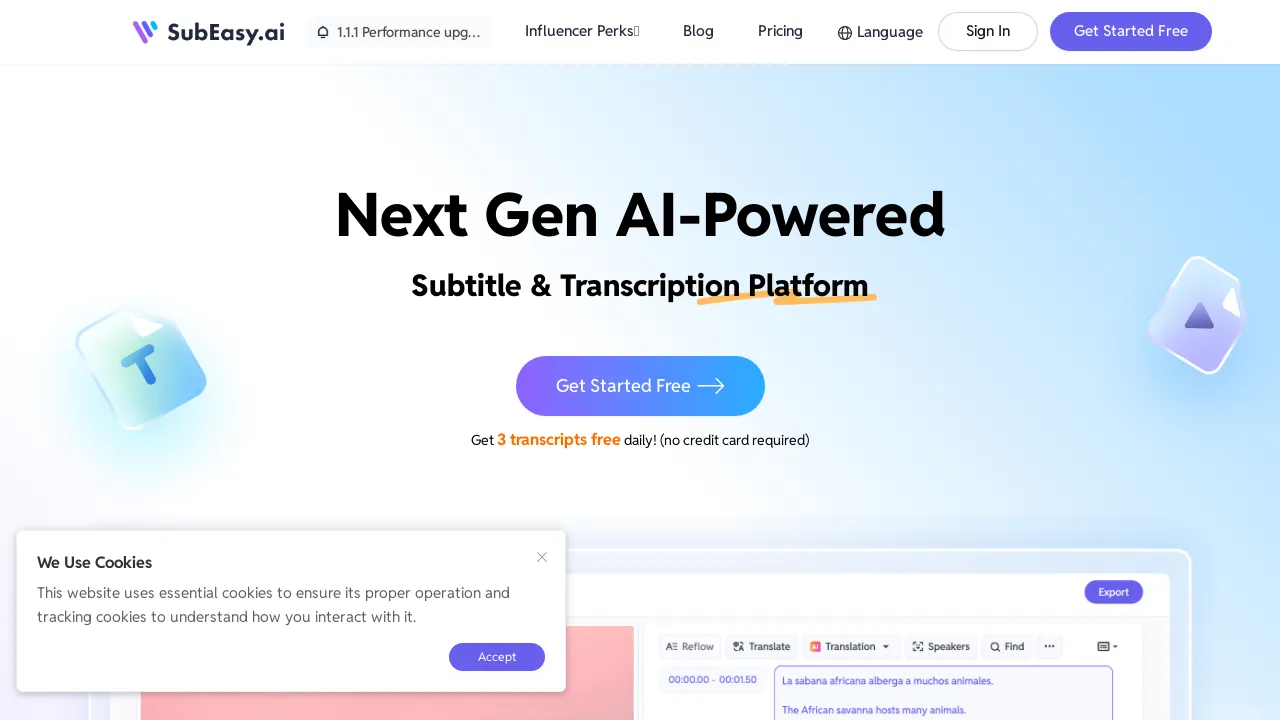 SubEasy.ai screenshot