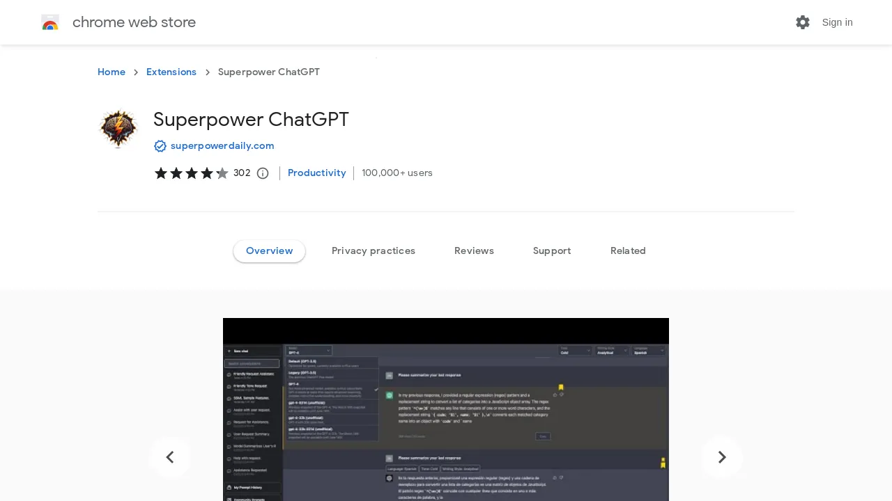 Superpower GPT screenshot
