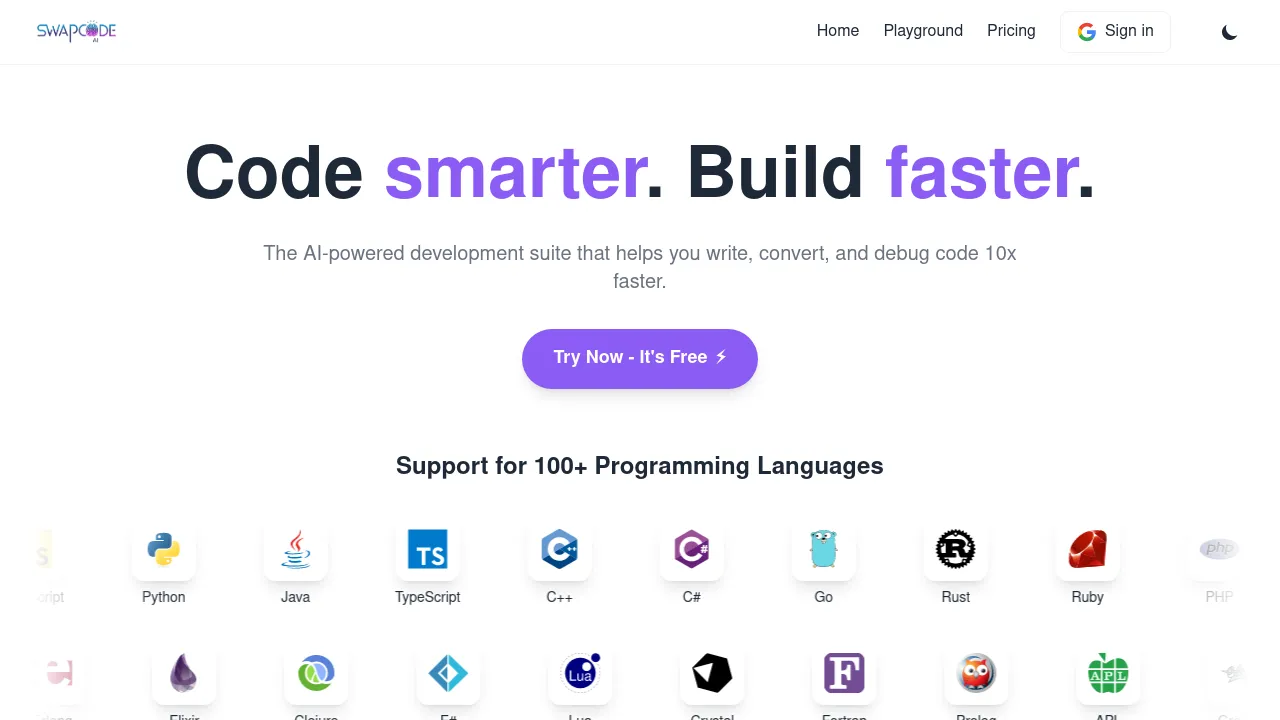 Swapcode AI screenshot