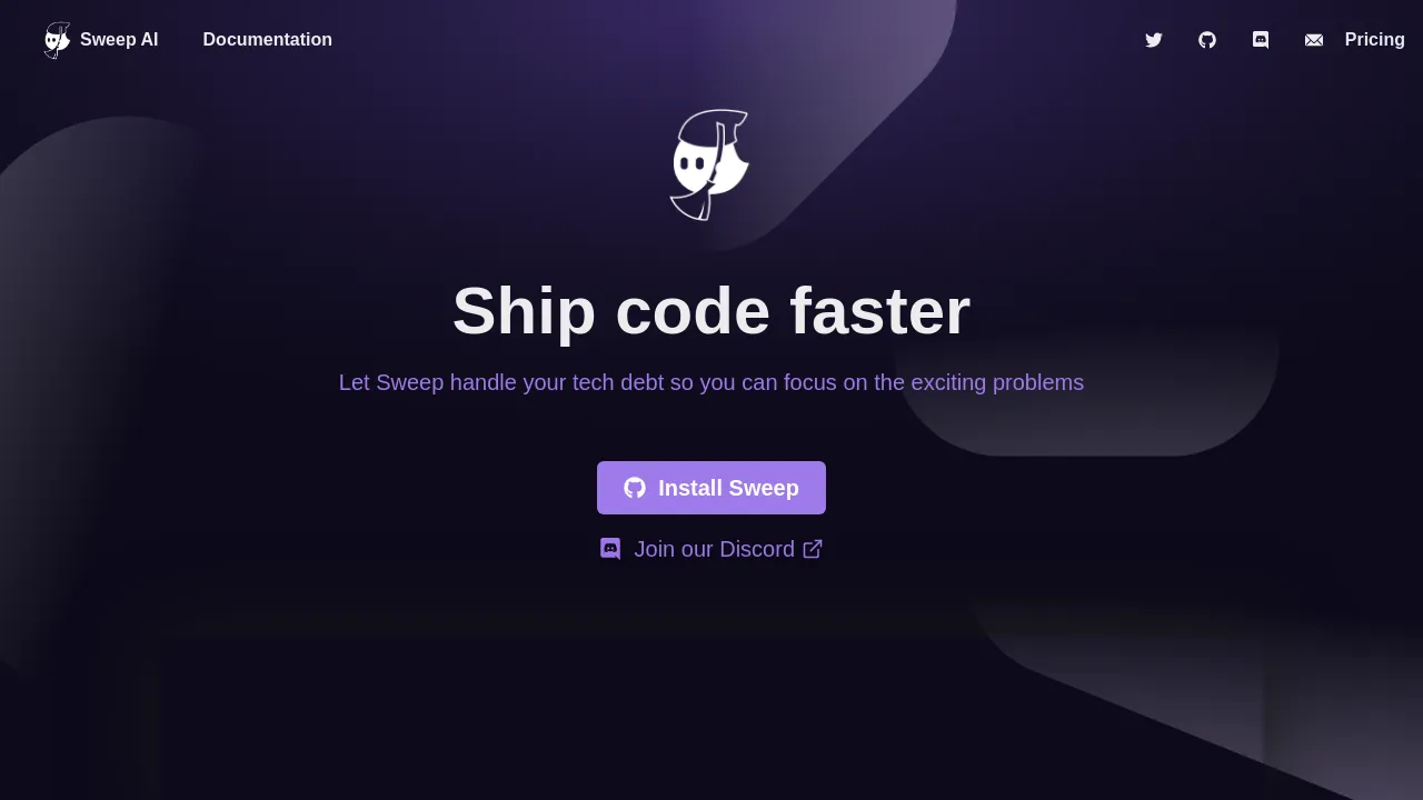 Sweep.dev screenshot