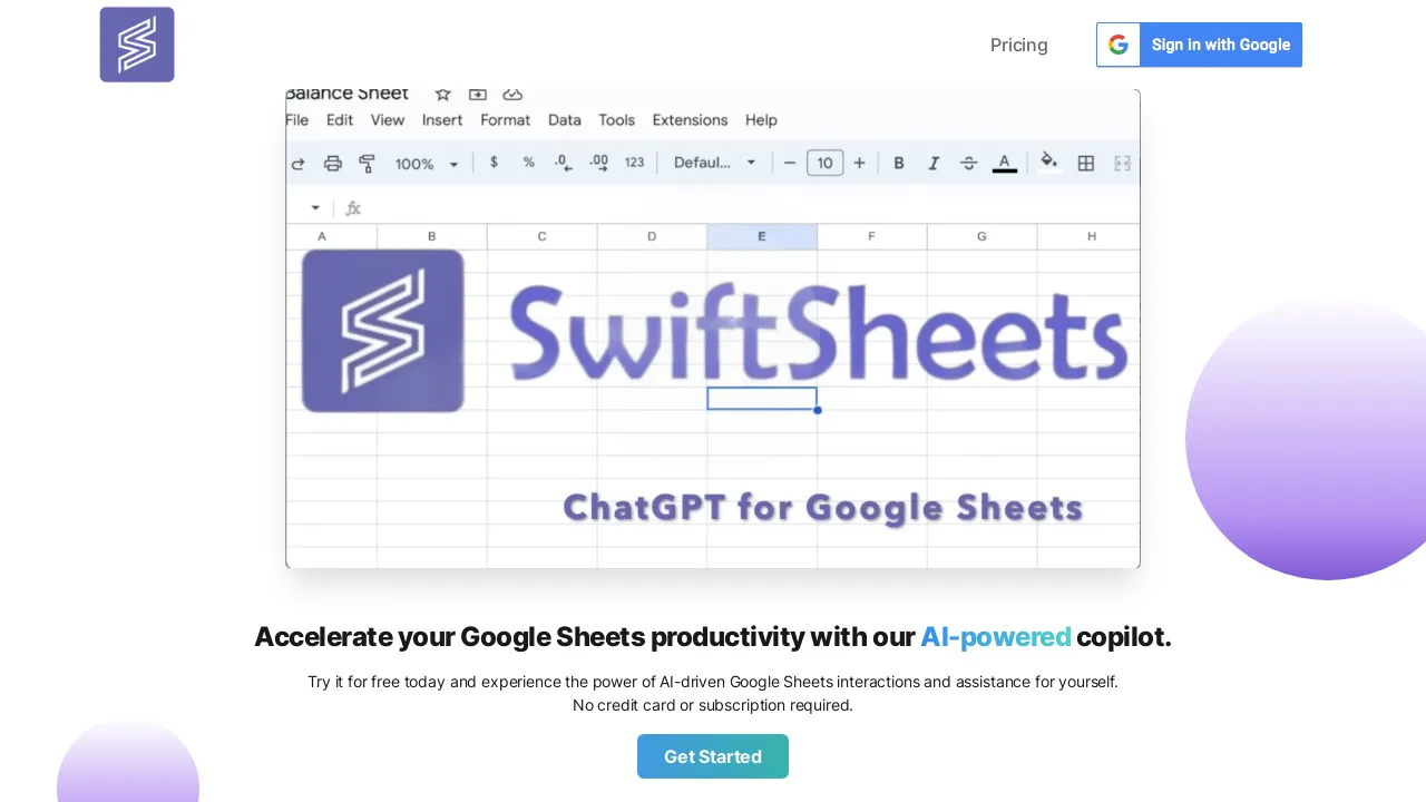 SwiftSheets screenshot