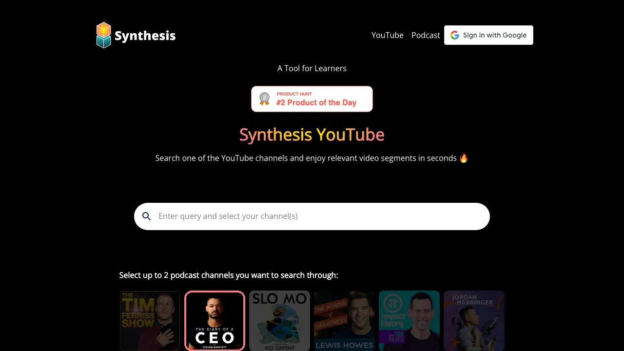 Synthesis Youtube screenshot
