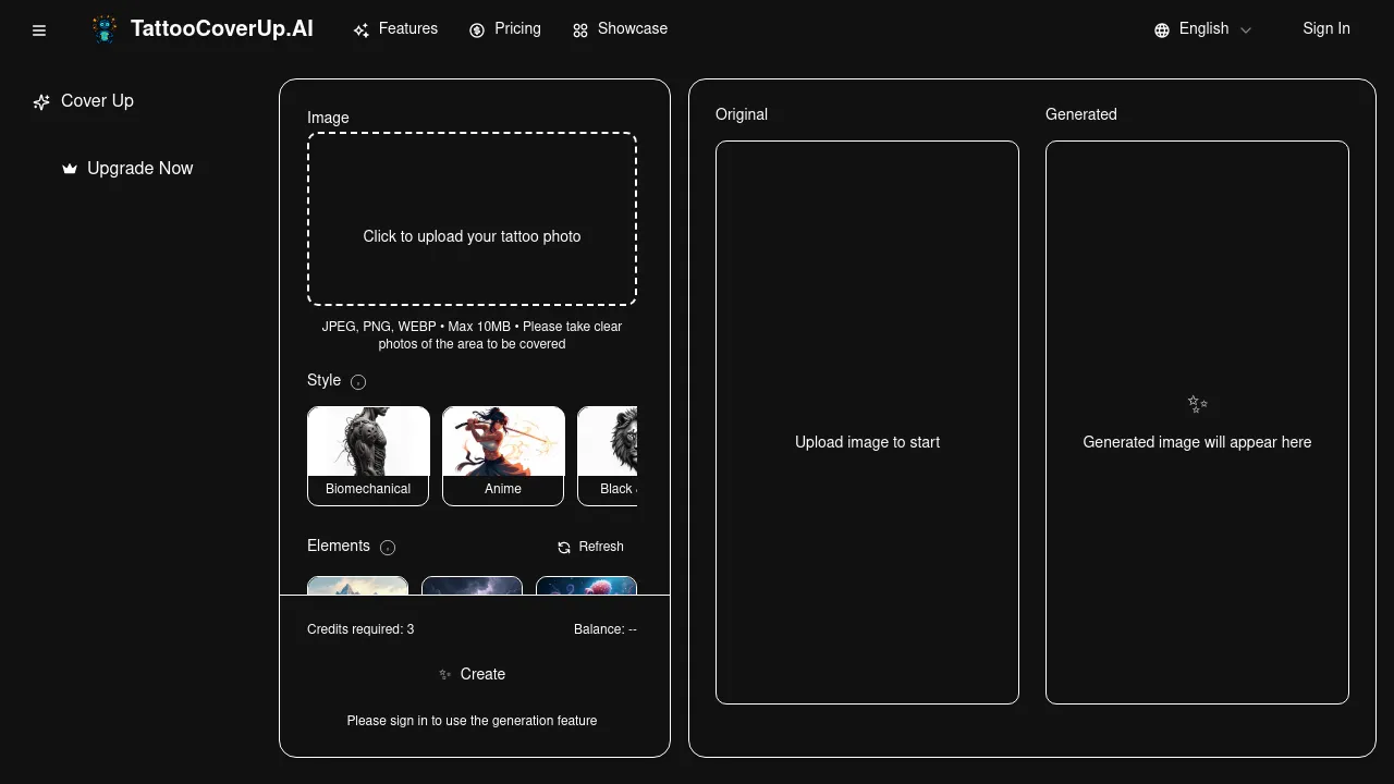 TattooCoverUp.AI - AI-Powered Tattoo Cover Up Generator