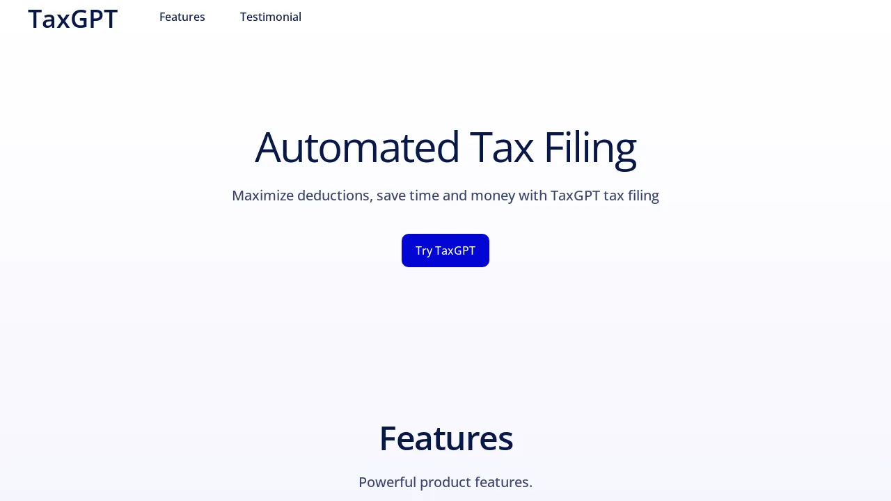 TaxGPT screenshot