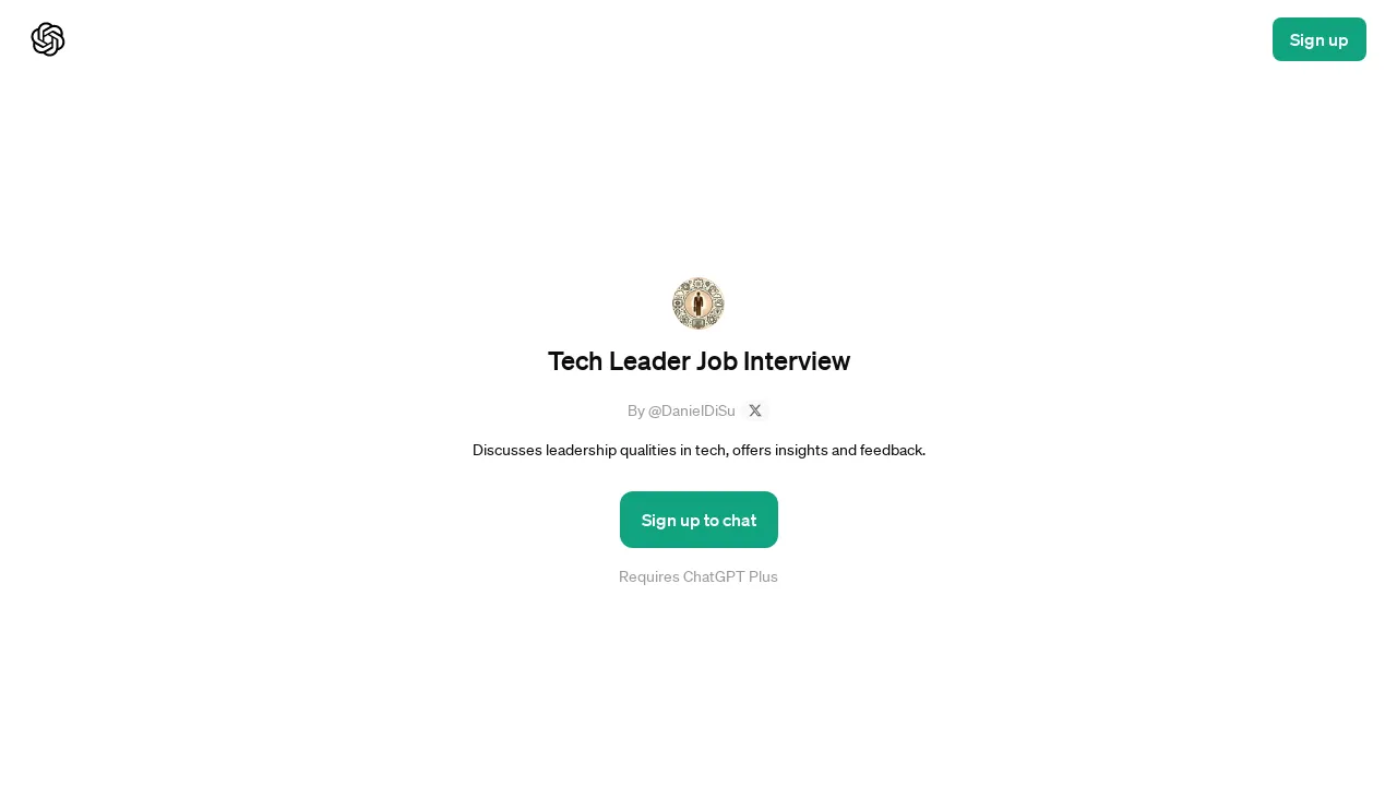 Tech Leader Job Interview screenshot