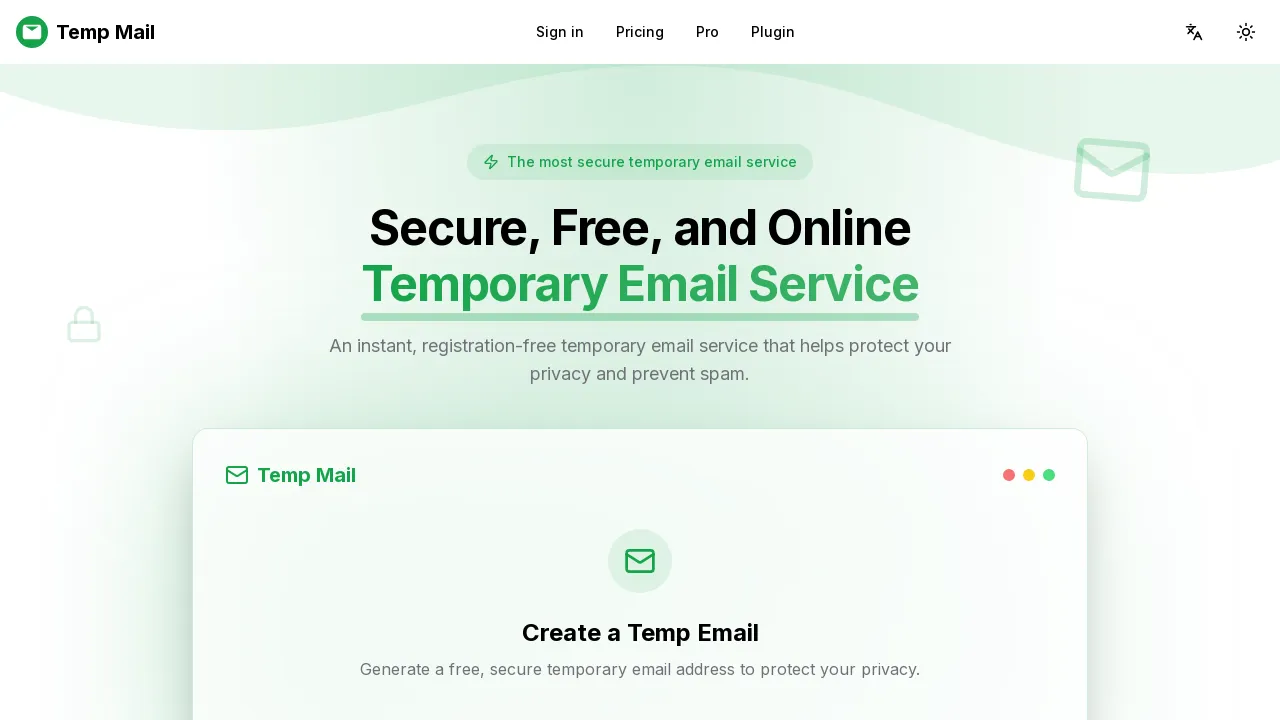 Temp Mail screenshot