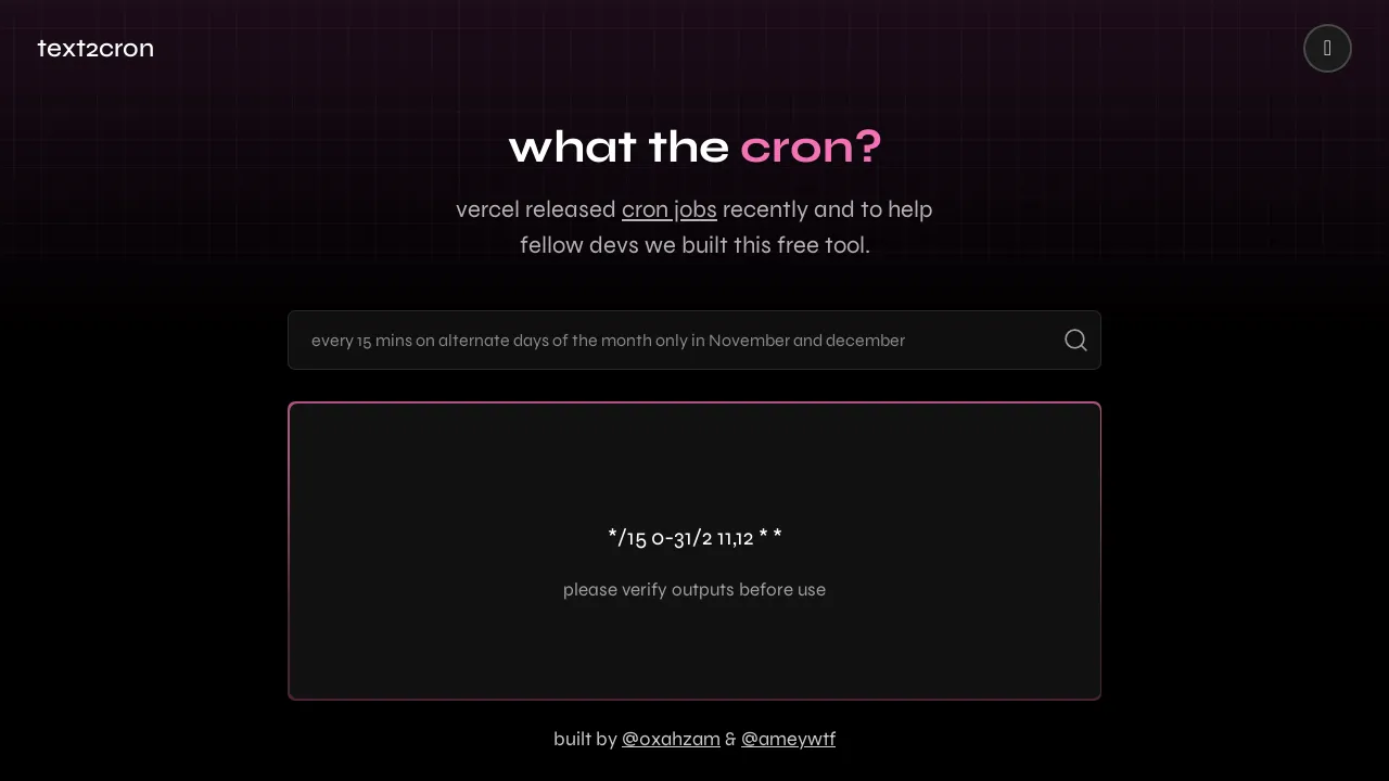 Text To Cron screenshot