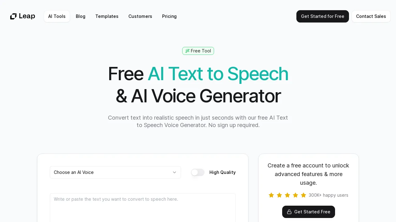 Text to Speech by Leap