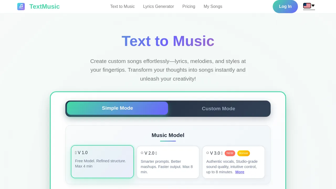 TextMusic – Free Text-to-Music Generator
