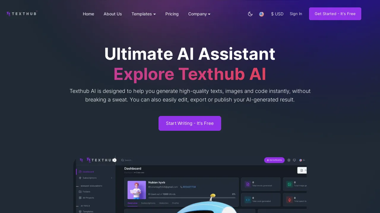 Texthub AI screenshot