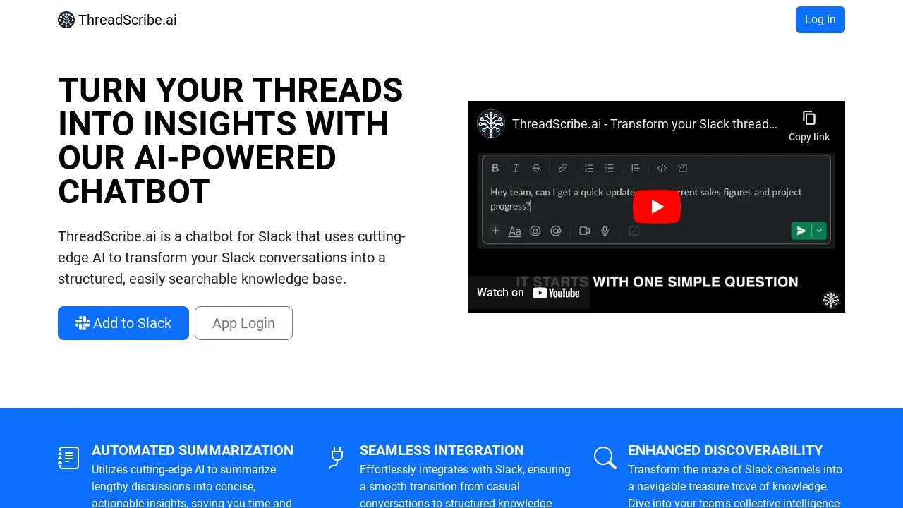 ThreadScribe screenshot