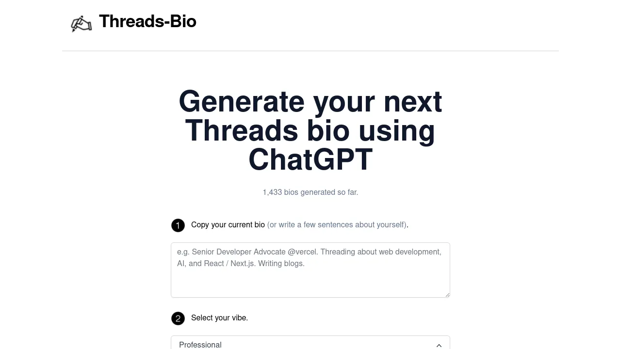 Threads Bio screenshot