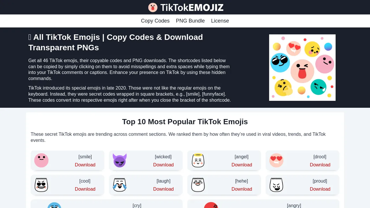 TikTok Emojis screenshot