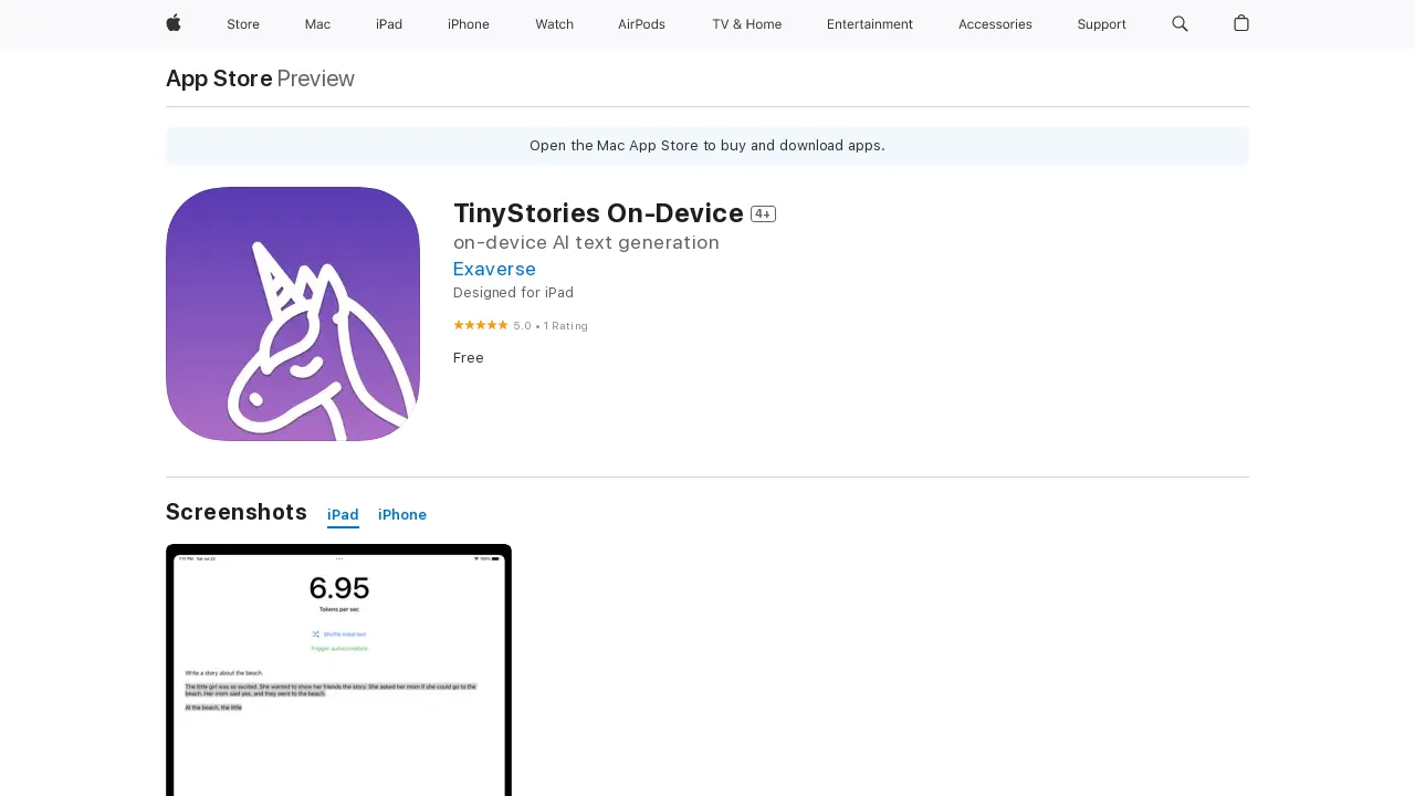 TinyStories screenshot