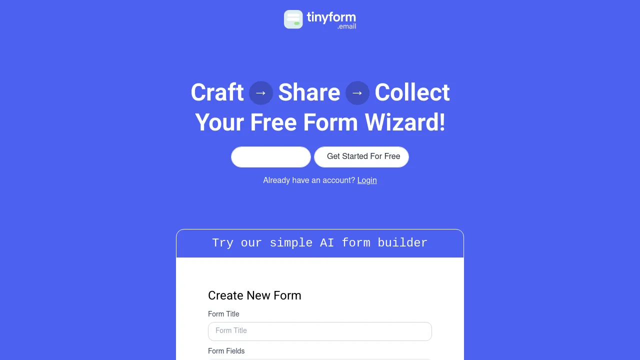 Tinyform screenshot