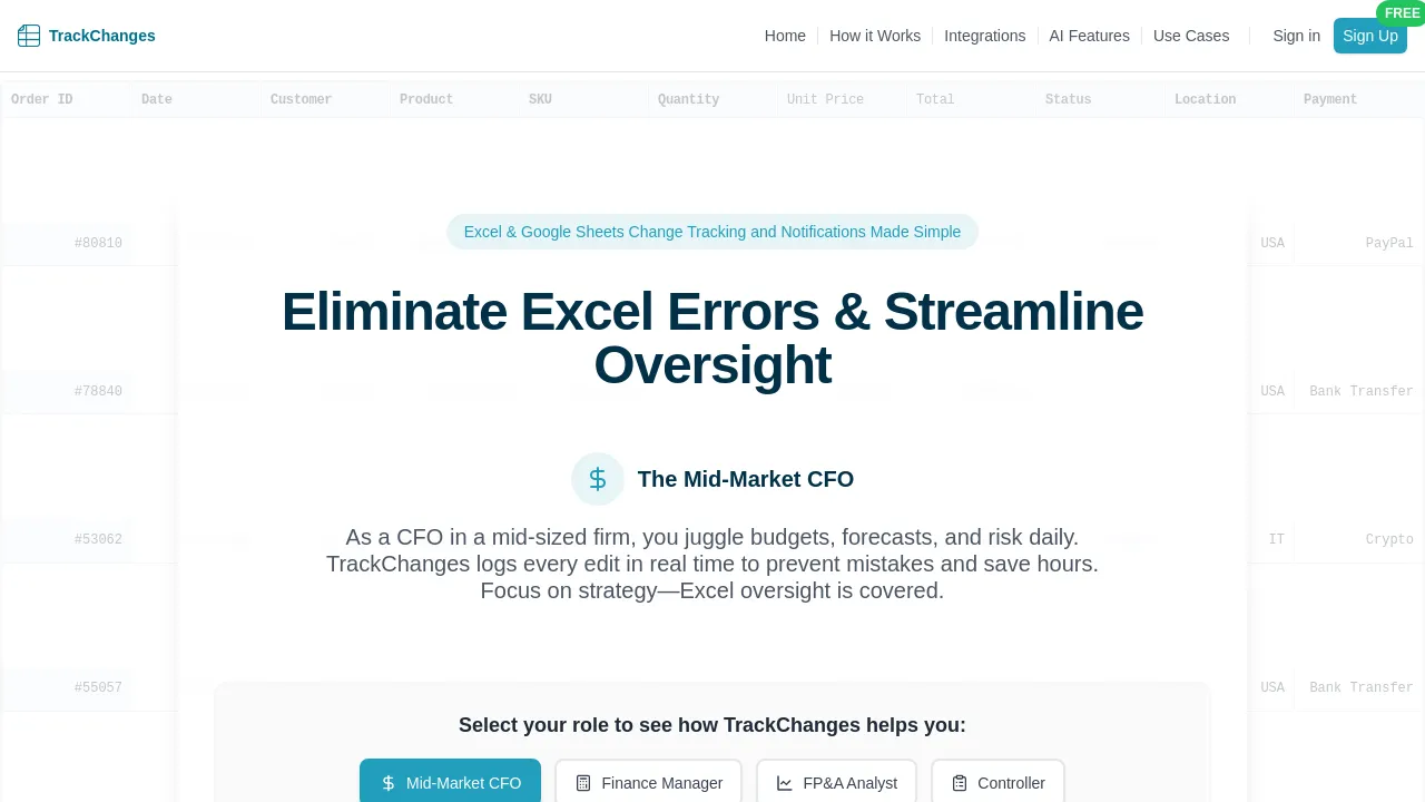 Track Excel, Google Sheet changes and get notifications in Slack, Teams, E-mail, WebHooks, etc