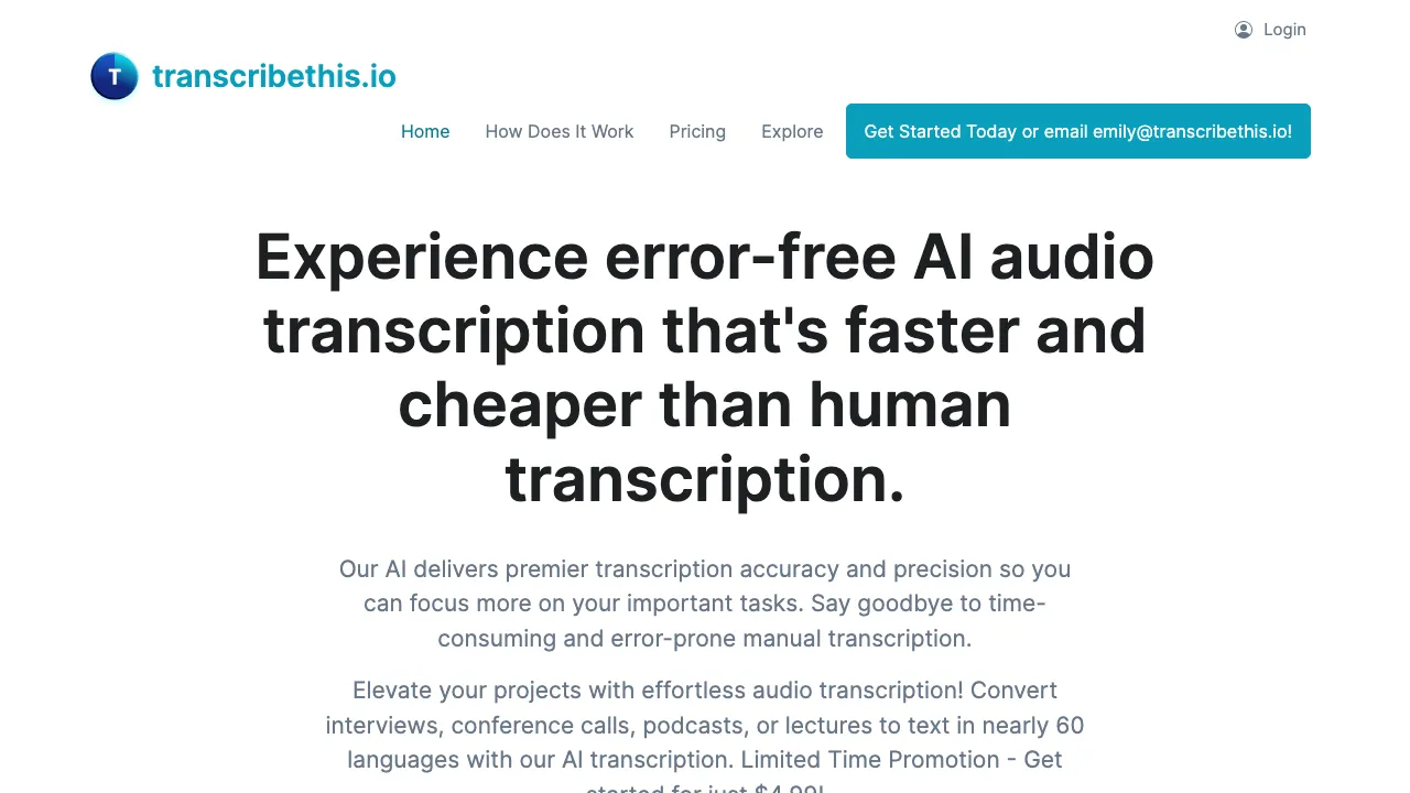 Transcribethis.io screenshot