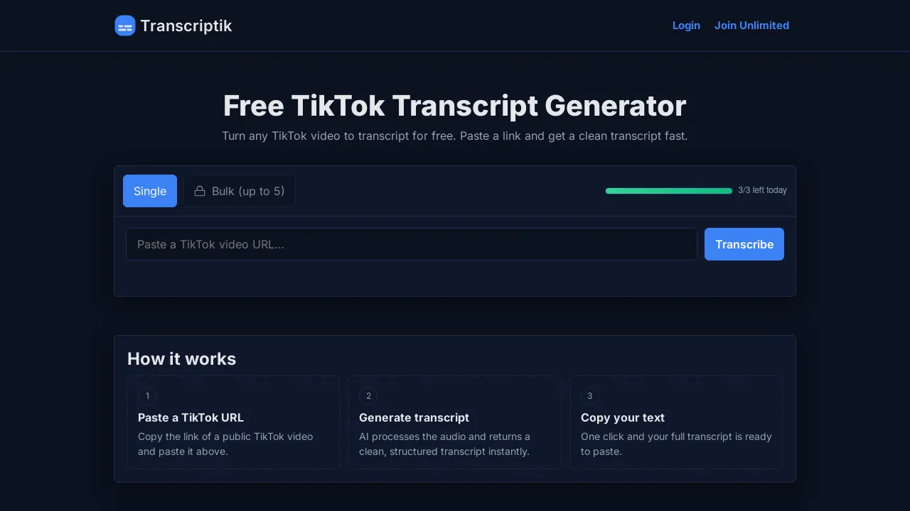 Transcriptik