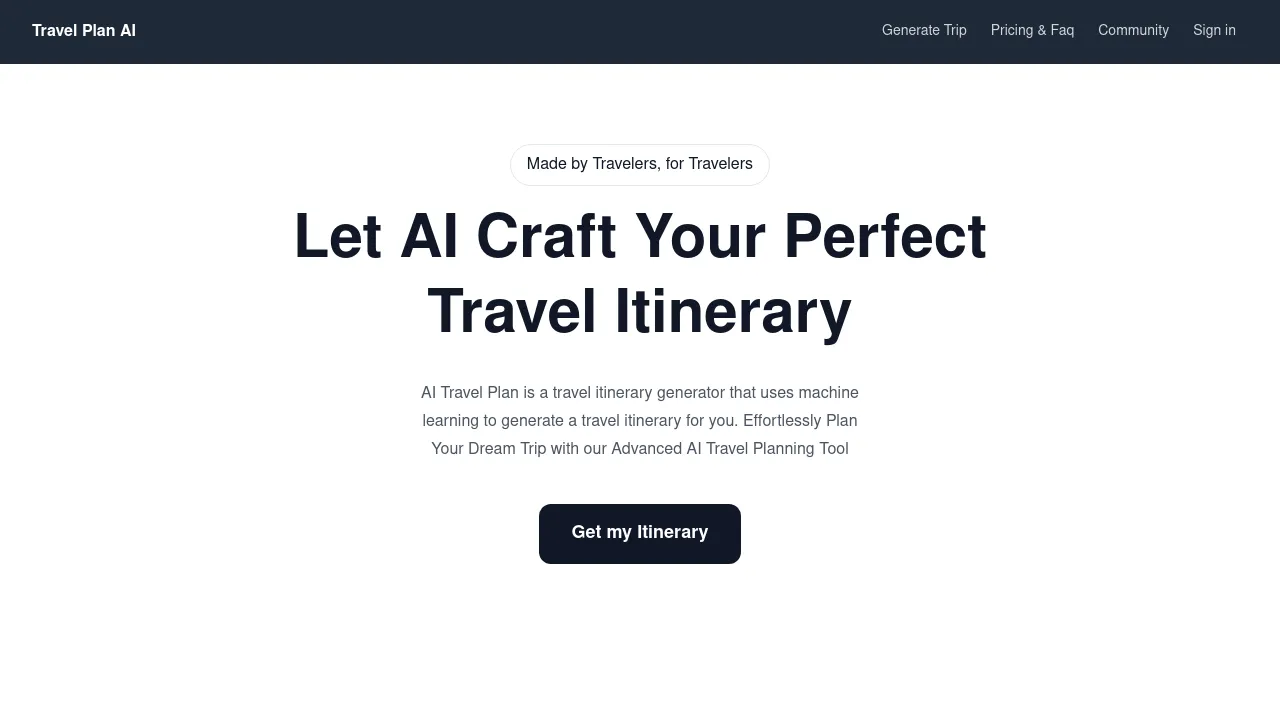 Travel Plan AI screenshot