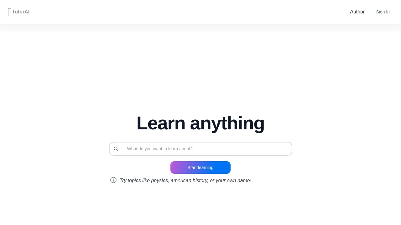 TutorAI screenshot