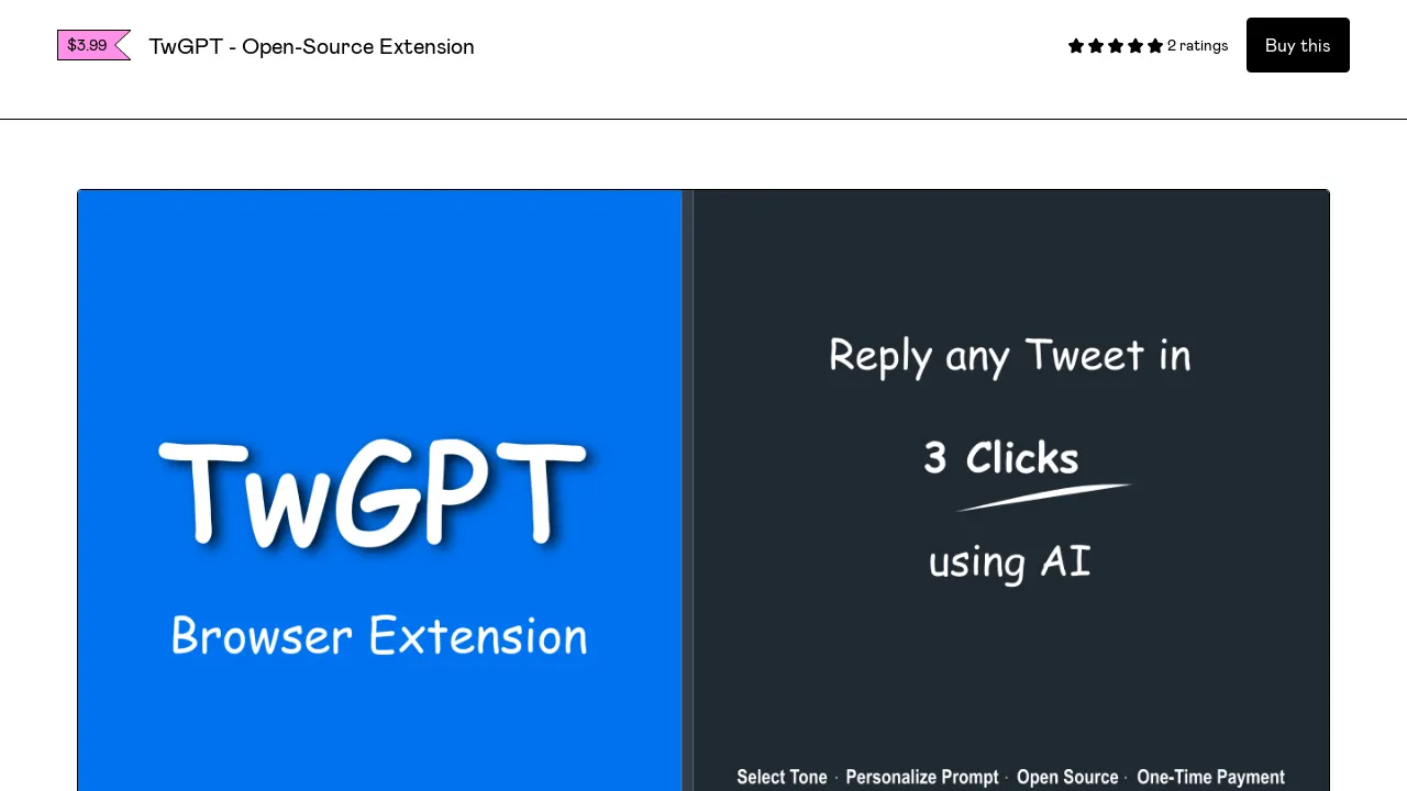 TwGPT (Open-Source Extension) screenshot