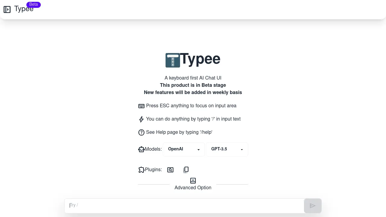 Typee Chat screenshot