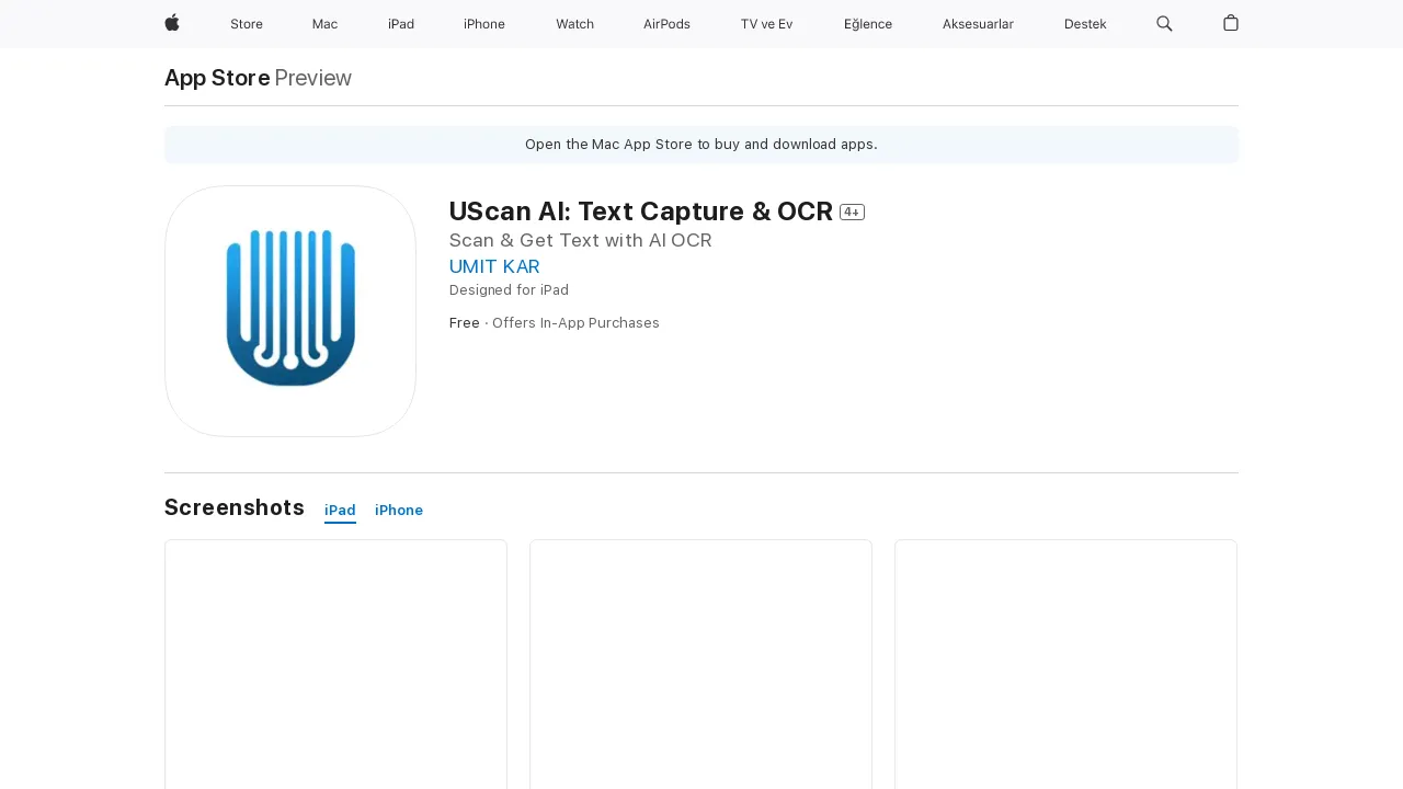 UScan AI screenshot