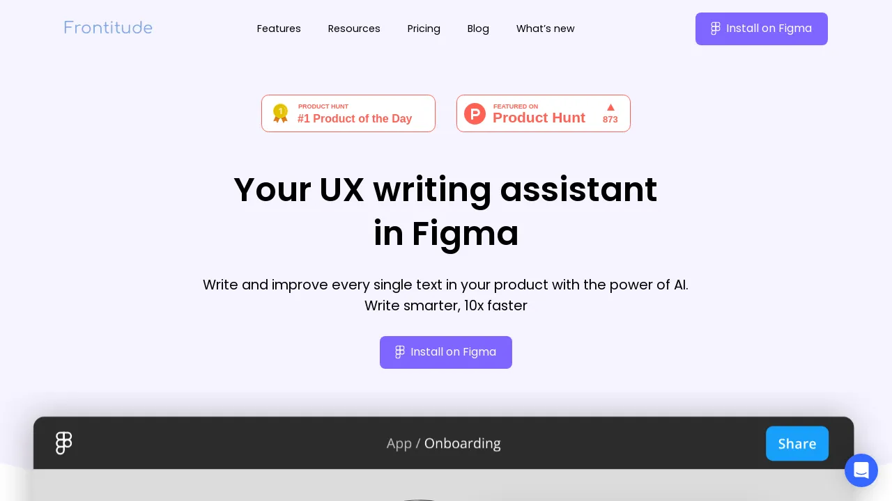 UX writing assistant screenshot